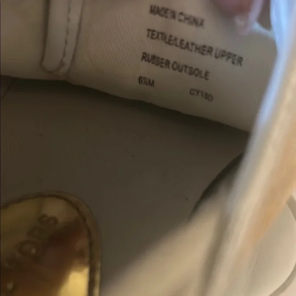 Michael Kors White and Tan Low-Top Sneakers - Picture 6 of 6